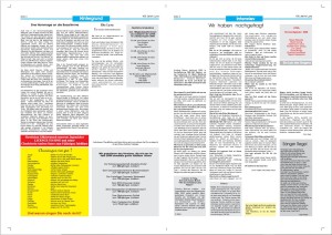 Jubiläumszeitung Seite 3 und 6